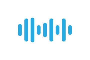 Obraz premium Podcast sound waves set. Waveform pattern for music player, podcast, voise message, music app. Audio wave icon. Equalizer template. Vector illustration isolated on white background.