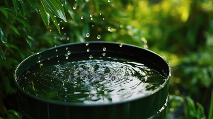 Green Bucket on Bush