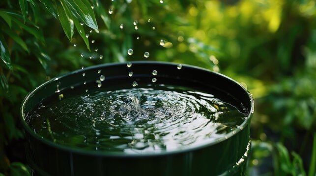 Green Bucket on Bush