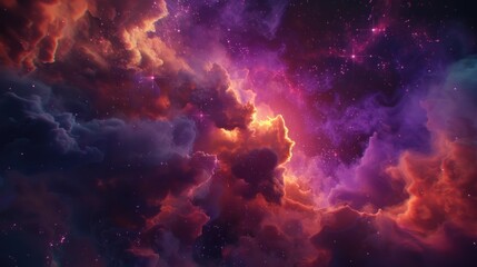 Fototapeta premium Cosmic Light Waves Explores Nebula Art in the Vast Expanse of Space Through Stunning Astrophotography