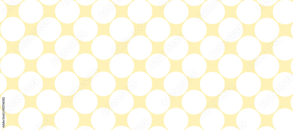 Poster yellow seamless pattern with white dots