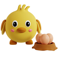 Cute Chick Toy Figure