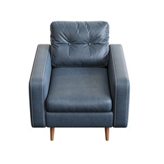 armchair isolate on a transparent background, comfortable furniture for home interior, 3D illustration, cg render
