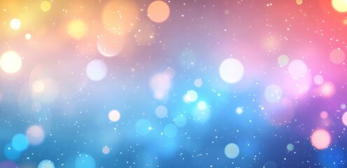 Obraz premium abstract background with bokeh lights and pastel blue gradient sky