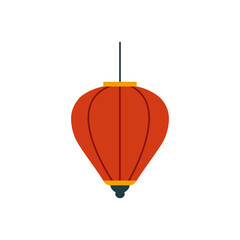 Obraz premium Hanging red Chinese lantern. Hand drawn vector illustration.