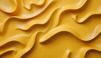Abstract Yellow Wavy Pattern Background.