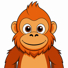 Cute and cool Orangutan art vector