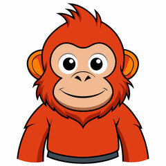 Cute and cool Orangutan art vector