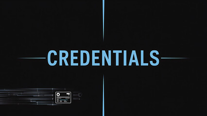 Illustration of the word credentials