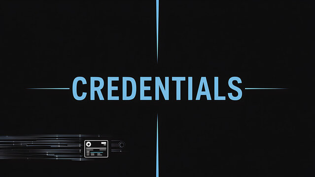 Illustration of the word credentials