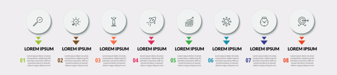 Vector Infographic design business template with icons and 8 options or steps. square design or diagram