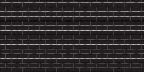 Vector black brick wall background. architecture construction stone block brick wallpaper. seamless building cement concrete wall grunge background.