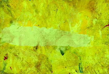 Abstract marble texture background. Different shades of green color. Different shades of yellow, ocher warm splashes. Sometimes lighter, sometimes darker tones. Chaotic spots.