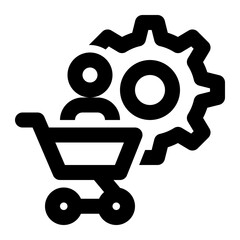 customer development, customer, personalization, personalize, operating, behavior outline icon