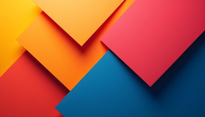 A vibrant, modern background composed of large, overlapping color blocks in striking, contrasting hues. The design is bold and dynamic, with sharp edges and a sense of energy, perfect for making a sta