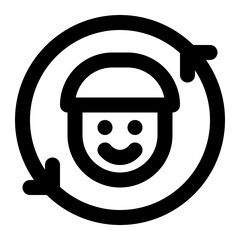 customer retention, loyal customer, customer engagement, customer feedback, customer lifecycle, customer churn outline icon