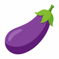 A simple eggplant art vector illustration