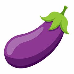 A simple eggplant art vector illustration