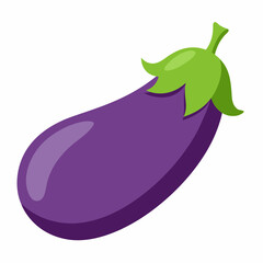 A simple eggplant art vector illustration