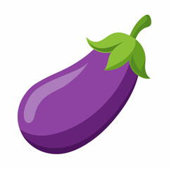 A simple eggplant art vector illustration