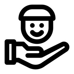 customer support, customer service, customer care, customer relationship, customer, help, customer handling outline icon