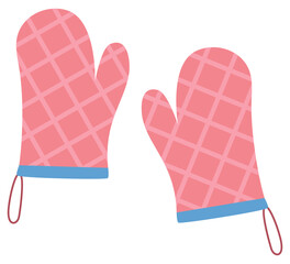 Glove potholder flat icon isolated on white background.