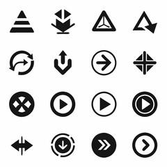 Realistic icon set isolated on a white background