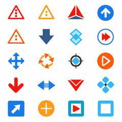 Realistic icon set isolated on a white background