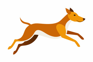 Cute Jumping Dog Vector Illustration
