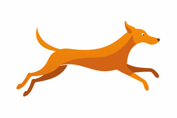 Cute Jumping Dog Vector Illustration