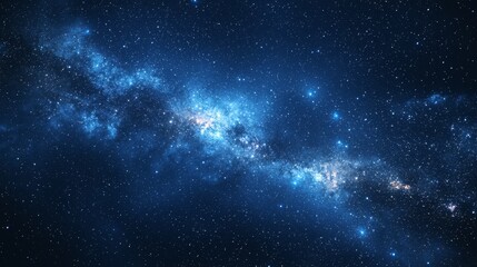 Starry Night Sky with Milky Way Galaxy.