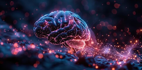 Glowing Brain Abstract