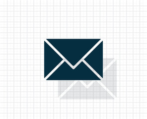 Vector dark color icon with shadow on light checkered background