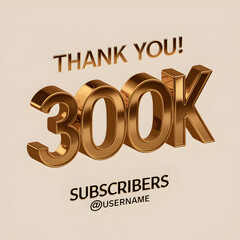 Golden Celebration: 300K Subscribers Banner	