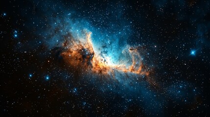 Cosmic Nebula with Stars.
