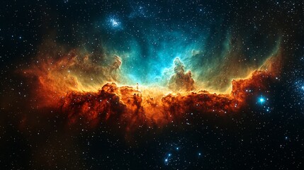 Cosmic Nebula with Stars.