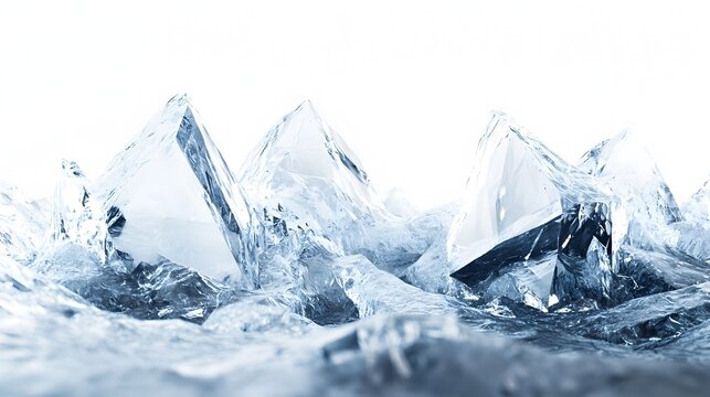 Glistening Glacial Acetic Acid Crystals   Surreal Frozen Formations in Landscape