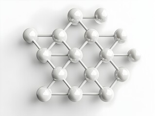 Fototapeta premium Intricate Carboxymethyl Dextrin Molecular Structure Visualization in Futuristic Minimalist Style