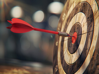 An arrow in the center of a round target. Neural network AI generated art