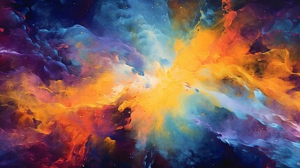 Obraz premium Cosmic Whispers. A Surreal Dance of Stars and Nebulae