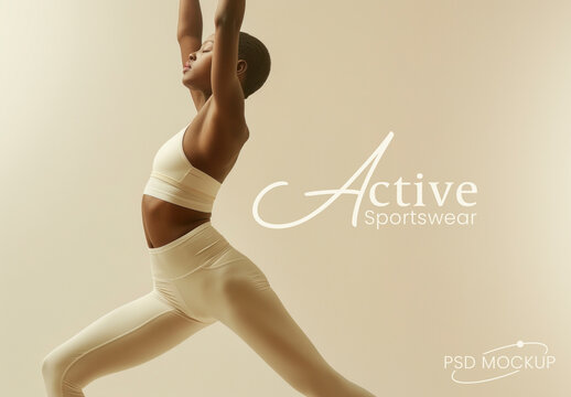 Apparel Women Yoga Outfits Mockup With Generative AI