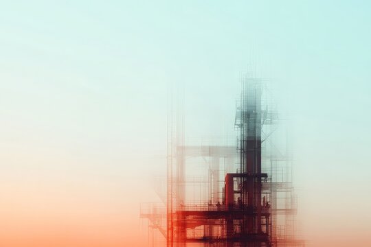 Diverse Workforce Driving Economic Progress - Abstract Concept of Collaboration and Stability in Industrial Setting