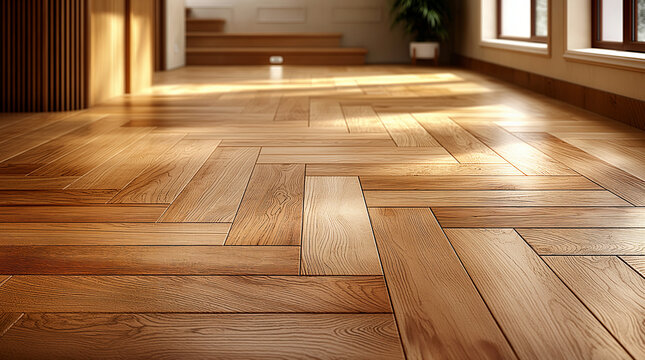 Close-up parquet flooring. Parquet with a wooden pattern