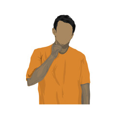 illustration of a man giving encouragement, without background