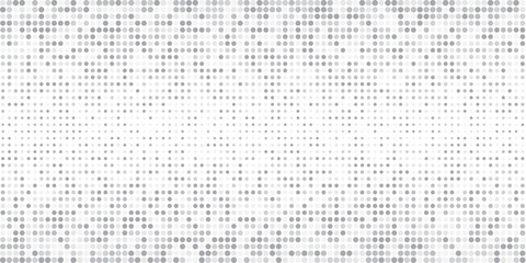 Abstract technology background. Geometric white and grey dotted halftone wallpaper business concept.