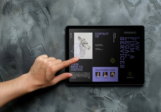 Screen Flatlay Digital Tablet Mockup With Generative AI