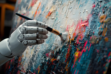 robot artist painting a masterpiece