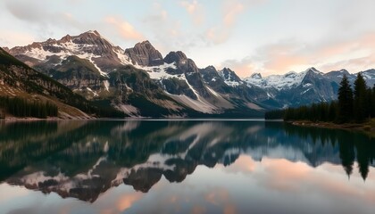 Fototapeta premium mountains lake reflection