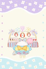 Japan summer festival  background 