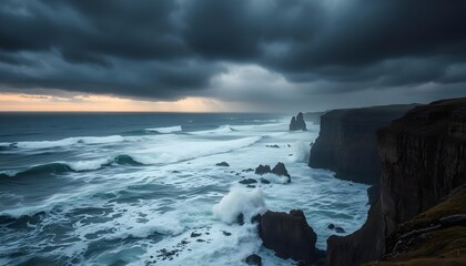 Fototapeta premium storm over the sea